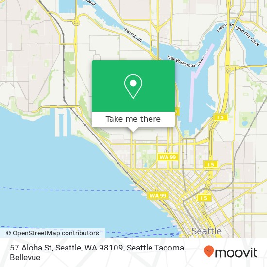 Mapa de 57 Aloha St, Seattle, WA 98109