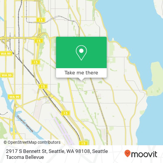 Mapa de 2917 S Bennett St, Seattle, WA 98108