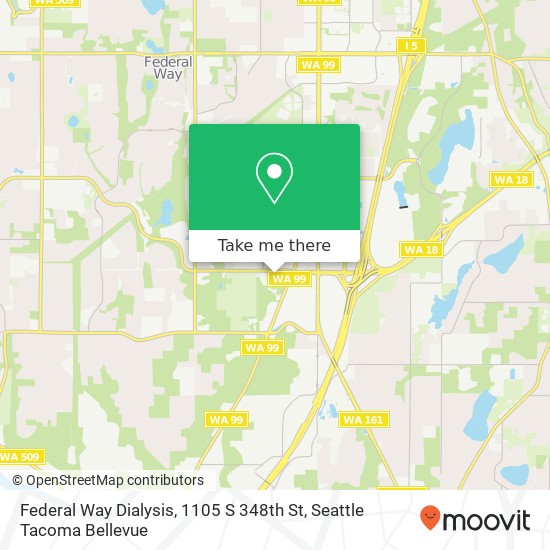 Federal Way Dialysis, 1105 S 348th St map