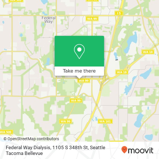 Mapa de Federal Way Dialysis, 1105 S 348th St