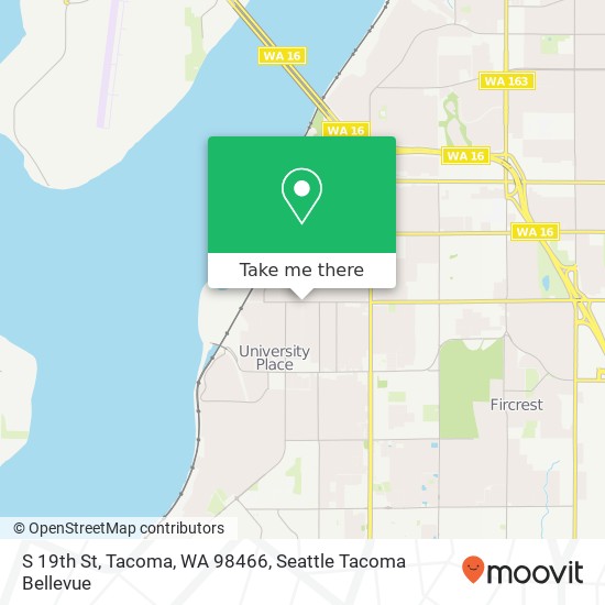 Mapa de S 19th St, Tacoma, WA 98466