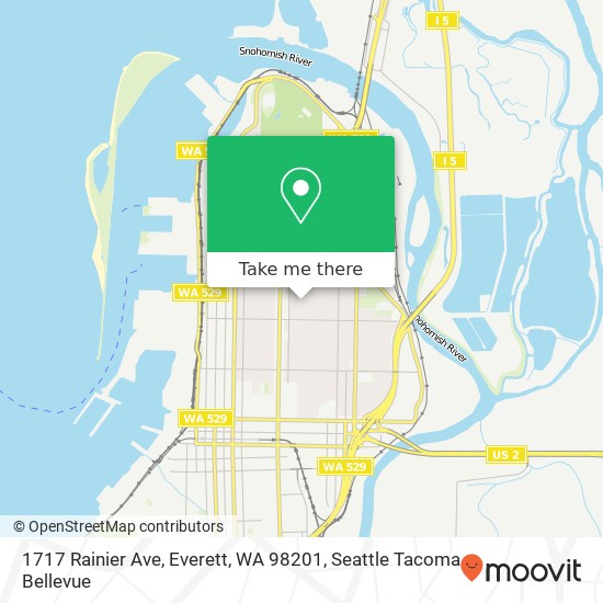 Mapa de 1717 Rainier Ave, Everett, WA 98201