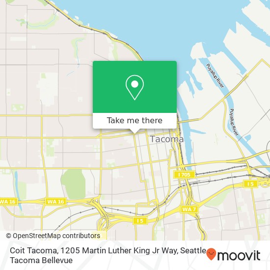 Mapa de Coit Tacoma, 1205 Martin Luther King Jr Way