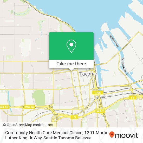 Community Health Care Medical Clinics, 1201 Martin Luther King Jr Way map