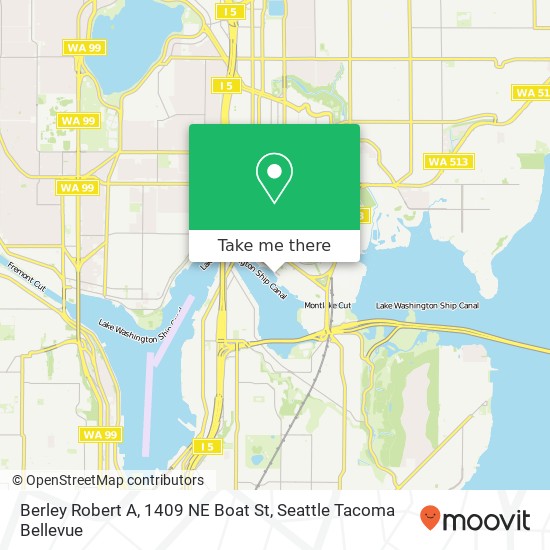 Mapa de Berley Robert A, 1409 NE Boat St