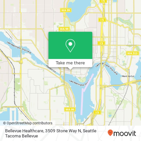 Mapa de Bellevue Healthcare, 3509 Stone Way N