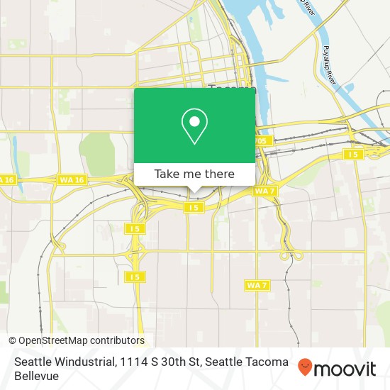 Mapa de Seattle Windustrial, 1114 S 30th St