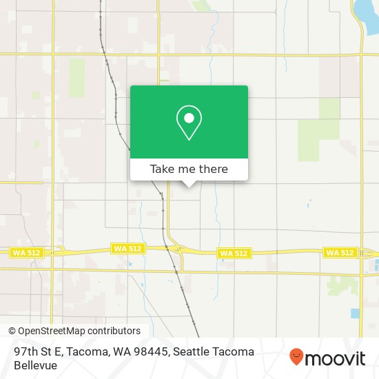 Mapa de 97th St E, Tacoma, WA 98445