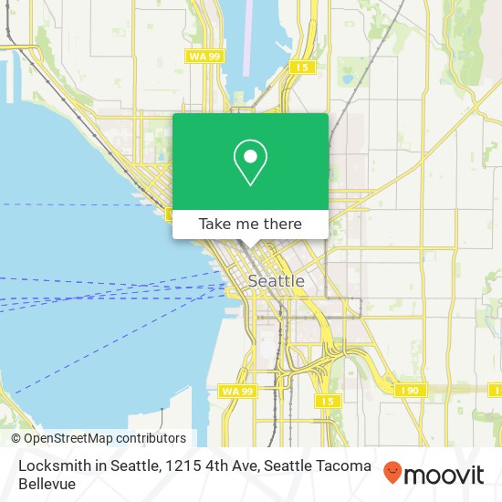 Mapa de Locksmith in Seattle, 1215 4th Ave