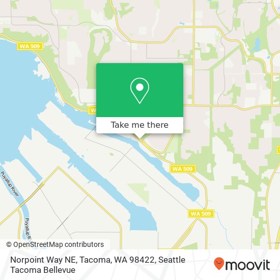 Mapa de Norpoint Way NE, Tacoma, WA 98422