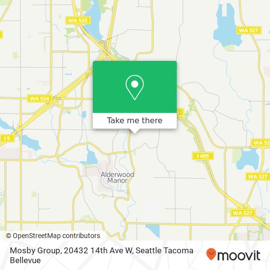 Mapa de Mosby Group, 20432 14th Ave W