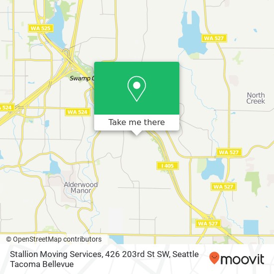 Mapa de Stallion Moving Services, 426 203rd St SW