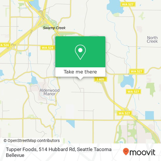 Mapa de Tupper Foods, 514 Hubbard Rd