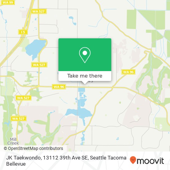 Mapa de JK Taekwondo, 13112 39th Ave SE