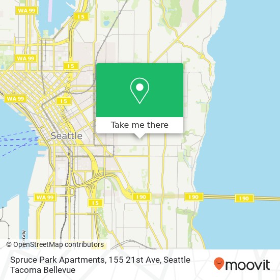 Mapa de Spruce Park Apartments, 155 21st Ave