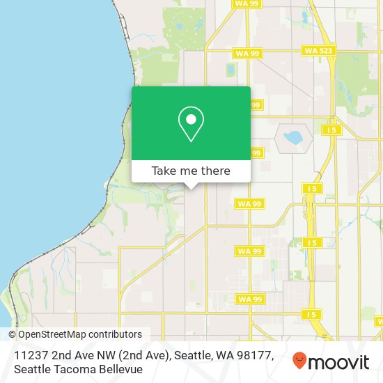 Mapa de 11237 2nd Ave NW (2nd Ave), Seattle, WA 98177