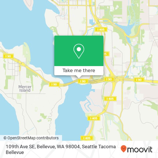 109th Ave SE, Bellevue, WA 98004 map