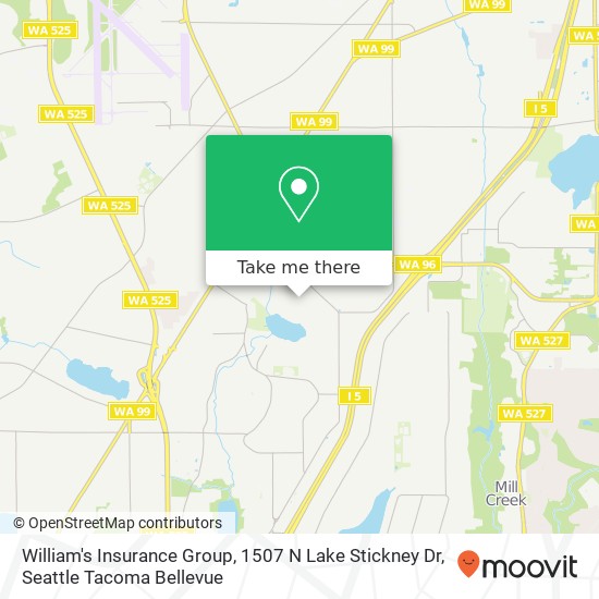 Mapa de William's Insurance Group, 1507 N Lake Stickney Dr