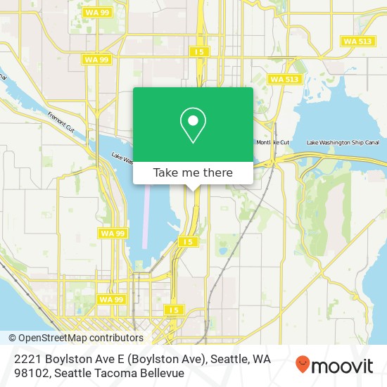 Mapa de 2221 Boylston Ave E (Boylston Ave), Seattle, WA 98102