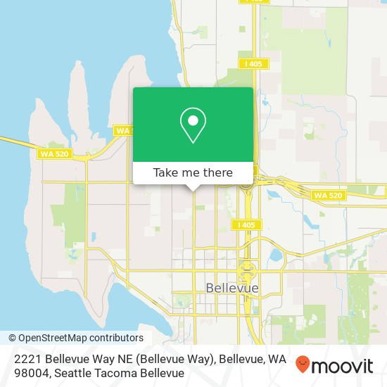 Mapa de 2221 Bellevue Way NE (Bellevue Way), Bellevue, WA 98004