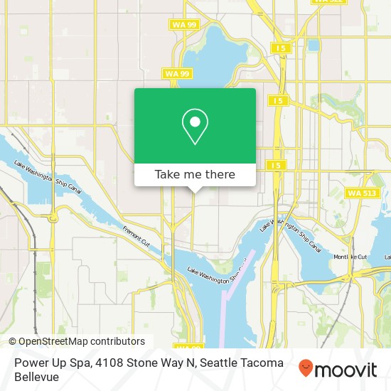 Power Up Spa, 4108 Stone Way N map