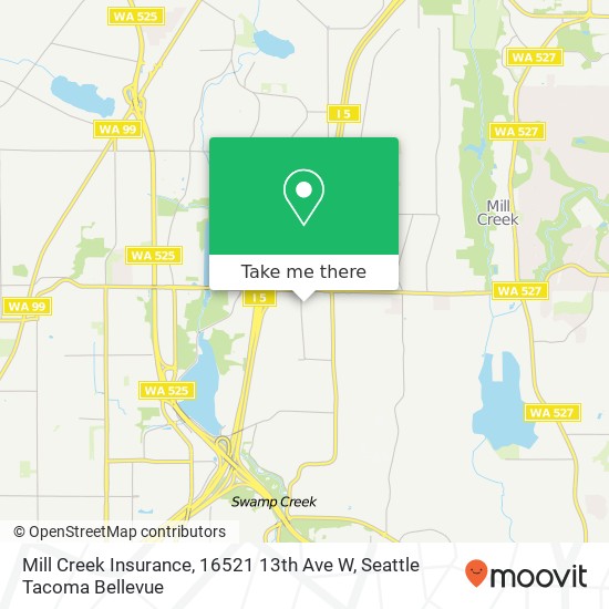 Mapa de Mill Creek Insurance, 16521 13th Ave W