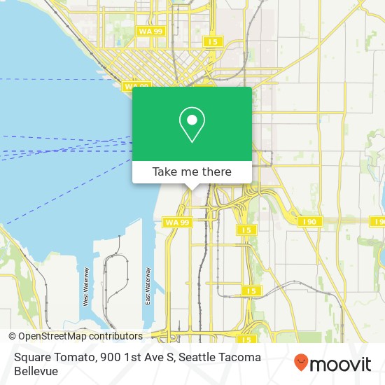 Mapa de Square Tomato, 900 1st Ave S