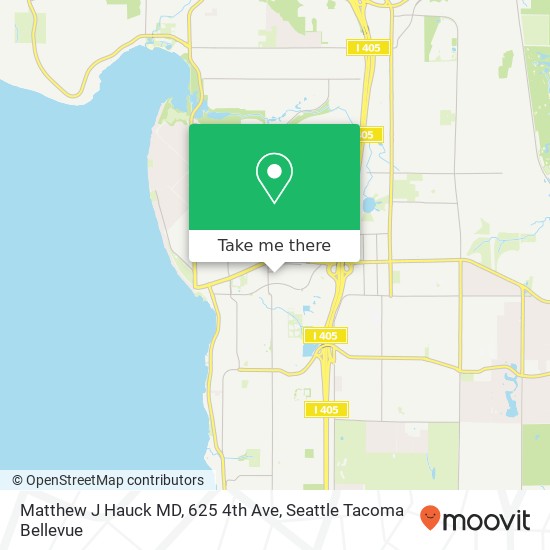Mapa de Matthew J Hauck MD, 625 4th Ave