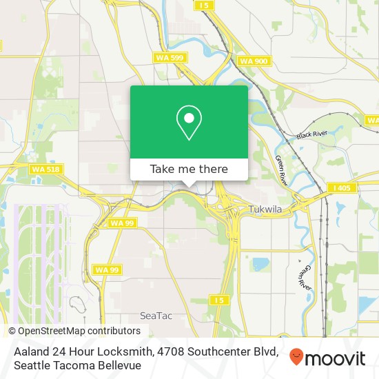 Aaland 24 Hour Locksmith, 4708 Southcenter Blvd map