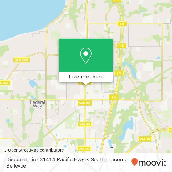 Mapa de Discount Tire, 31414 Pacific Hwy S