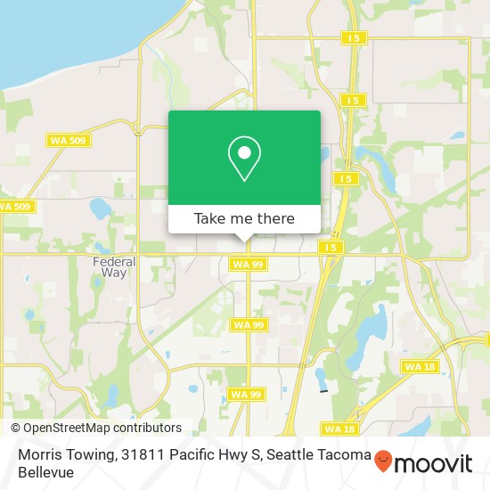 Mapa de Morris Towing, 31811 Pacific Hwy S