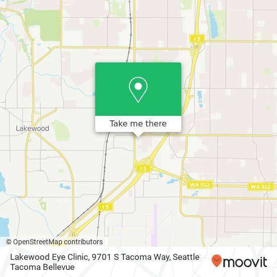 Lakewood Eye Clinic, 9701 S Tacoma Way map