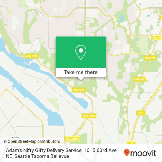 Mapa de Adam's Nifty Gifty Delivery Service, 1615 63rd Ave NE
