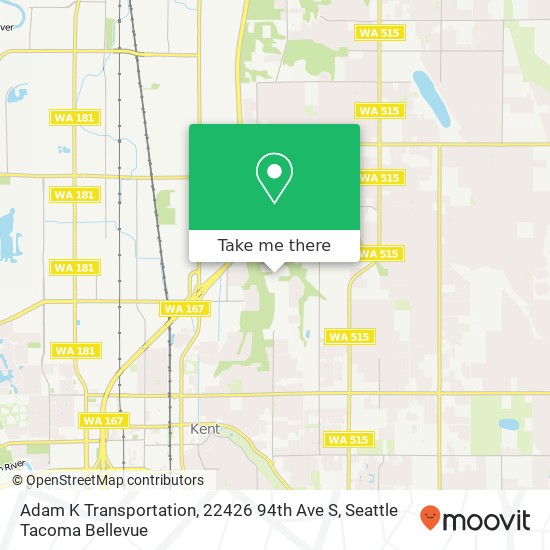 Mapa de Adam K Transportation, 22426 94th Ave S