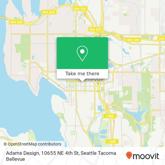 Adams Design, 10655 NE 4th St map