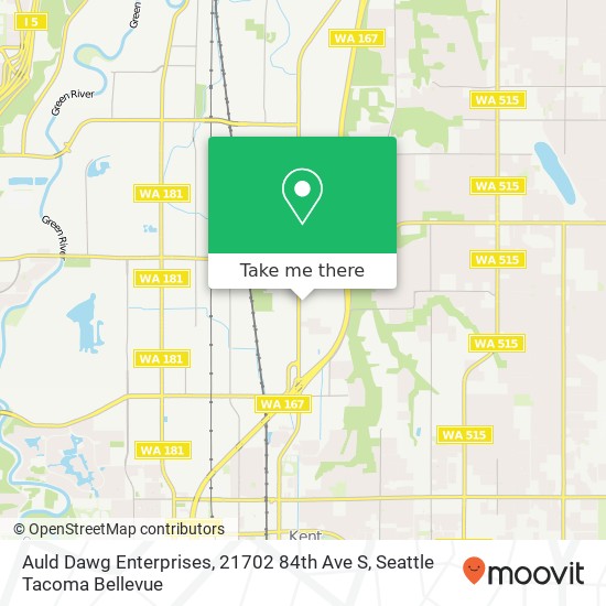 Mapa de Auld Dawg Enterprises, 21702 84th Ave S