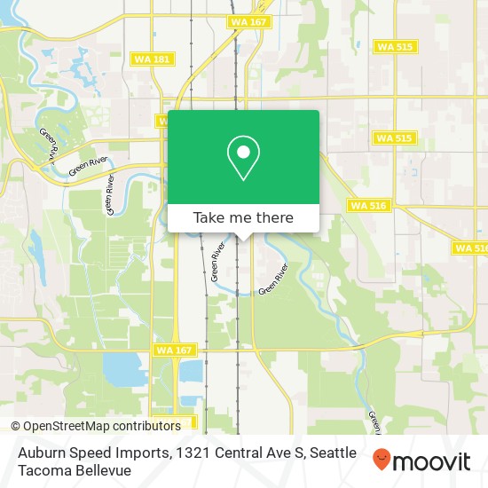 Mapa de Auburn Speed Imports, 1321 Central Ave S