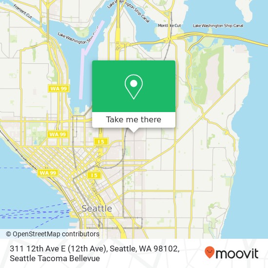 Mapa de 311 12th Ave E (12th Ave), Seattle, WA 98102