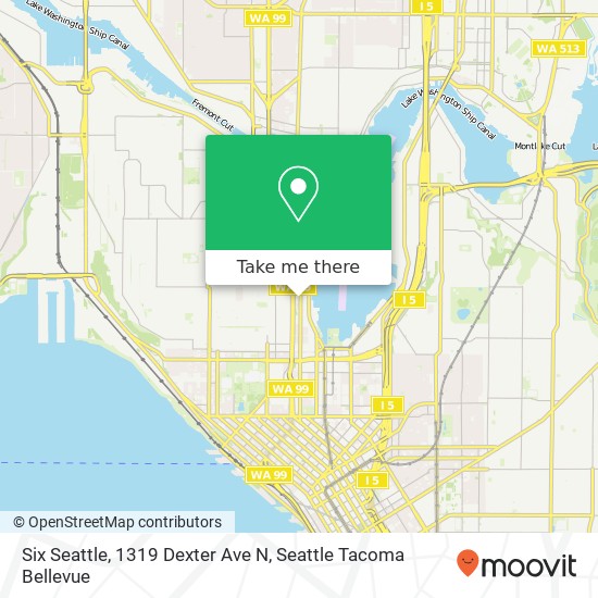 Mapa de Six Seattle, 1319 Dexter Ave N