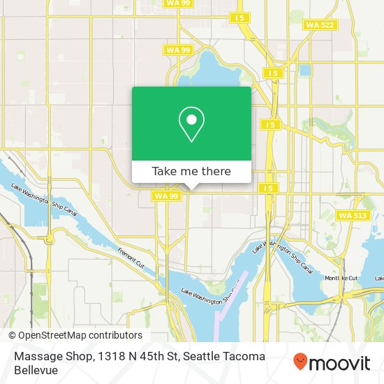 Massage Shop, 1318 N 45th St map