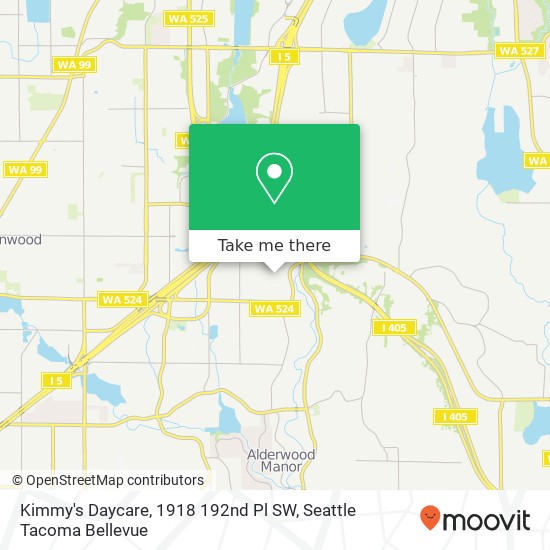 Kimmy's Daycare, 1918 192nd Pl SW map