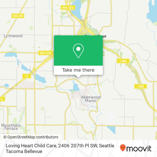 Mapa de Loving Heart Child Care, 2406 207th Pl SW