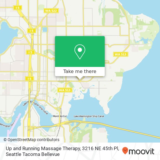 Up and Running Massage Therapy, 3216 NE 45th Pl map