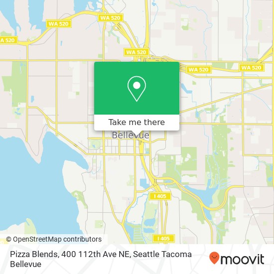 Mapa de Pizza Blends, 400 112th Ave NE