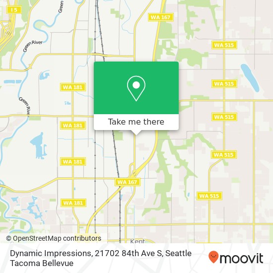 Mapa de Dynamic Impressions, 21702 84th Ave S