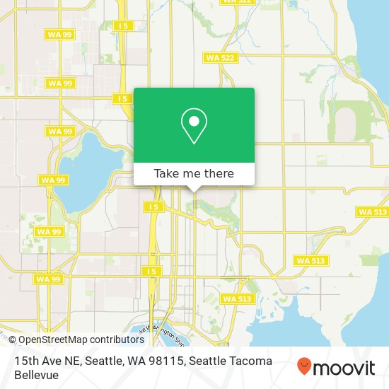 Mapa de 15th Ave NE, Seattle, WA 98115