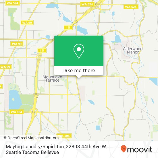 Mapa de Maytag Laundry / Rapid Tan, 22803 44th Ave W