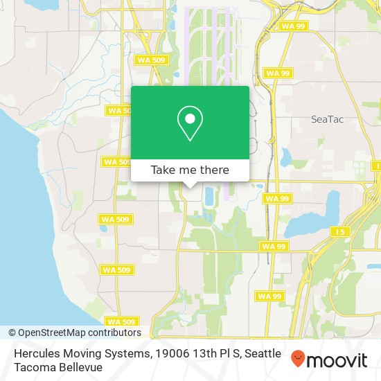 Mapa de Hercules Moving Systems, 19006 13th Pl S