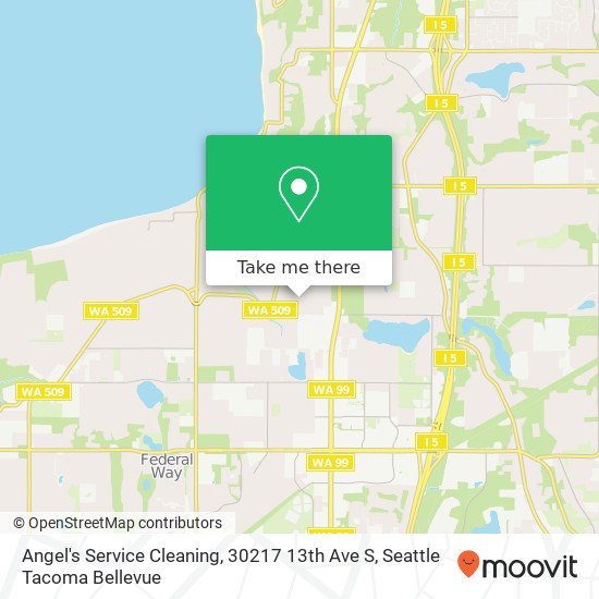 Mapa de Angel's Service Cleaning, 30217 13th Ave S