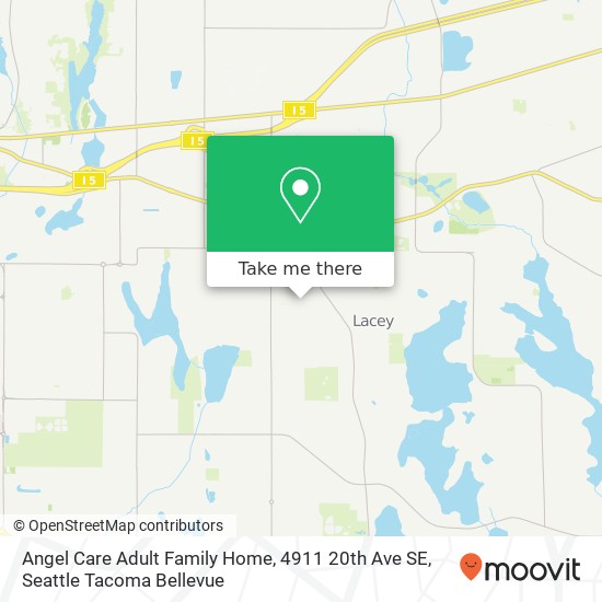 Mapa de Angel Care Adult Family Home, 4911 20th Ave SE